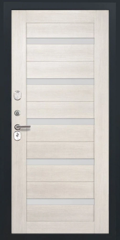 Входная дверь ДвериПРО L-3b СБ-1 (ст. белое, 16мм, беленый дуб) DPRO201352 внутренняя сторона