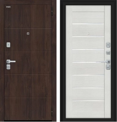 Дверь Браво Прайм/BChrome Almon/Bianco Melinga