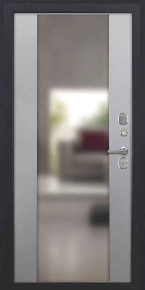 Входная дверь ДвериПРО Д-68 Алиса (16мм, ПВХ софт грей, зеркало) DPRO196439 внутренняя сторона