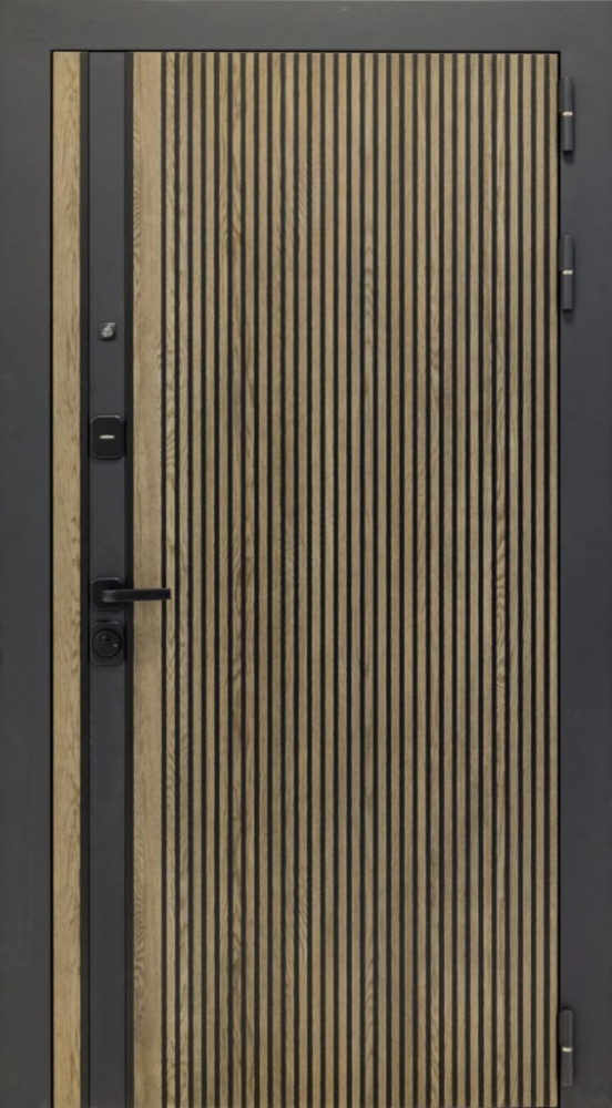 Входная дверь ДвериПРО Rosna СБ-1 (лак.черное, 16мм, венге) DPRO196870 внешняя сторона