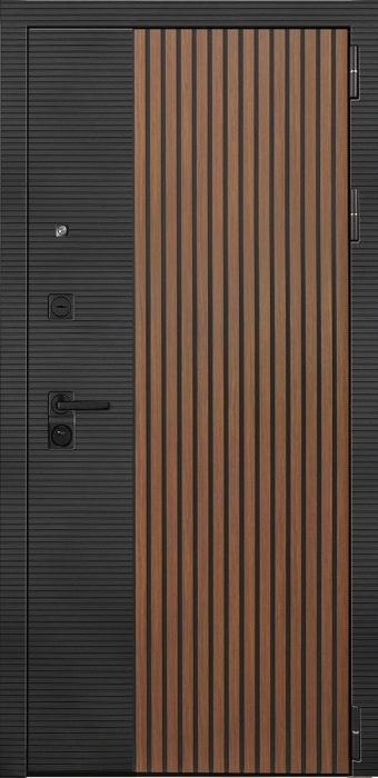 Входная дверь Модель L - 48 ФЛ-256 (10мм, бетон пепельный) внешняя сторона